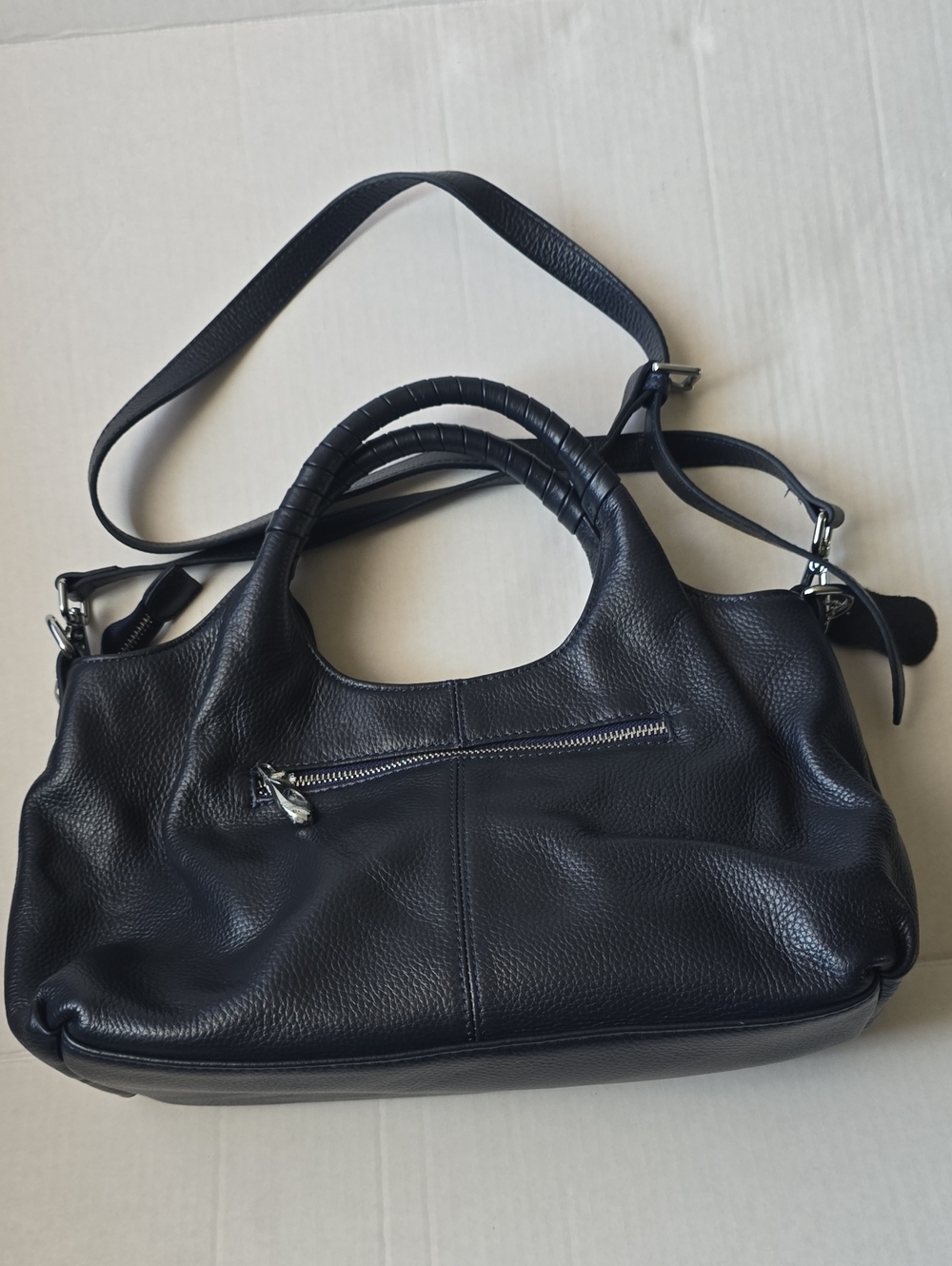 Iswee Genuine Pebbled Leather Hobo Bag - Like New with Protective Plastics!